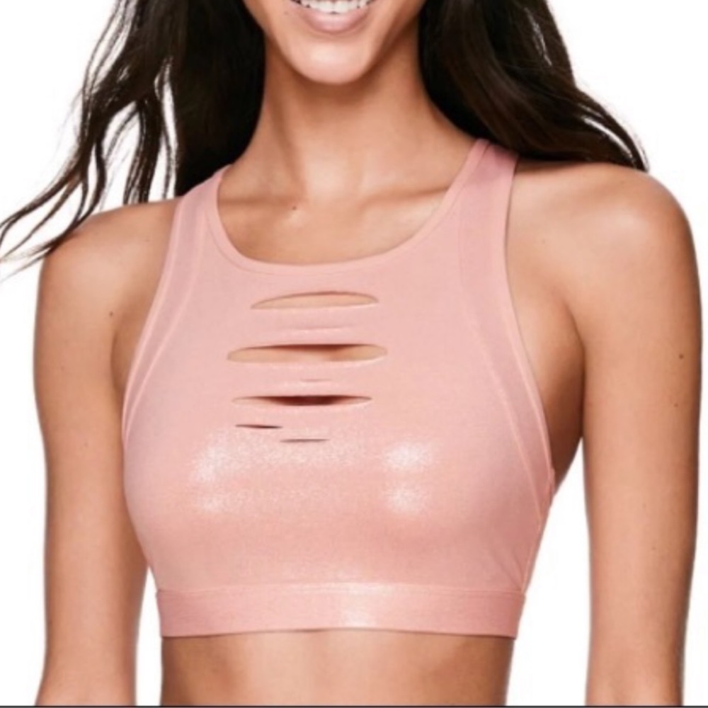 PINK by Victoria’s Secret Baby Pink Shimmer Sports Bra